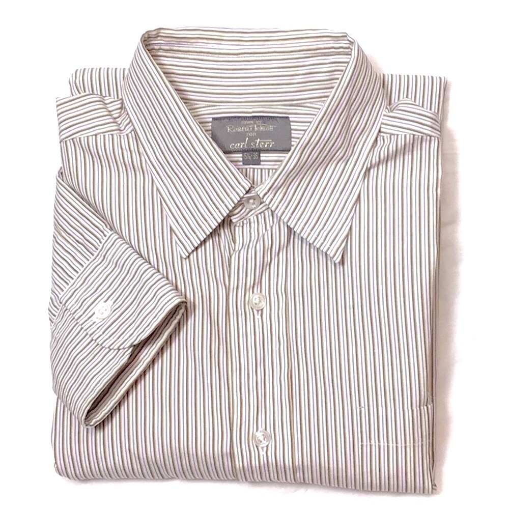 🍂 Robert Talbott for Carl Sterr Quiet Pinstripe Cotton Long Sleeve Shirt 15.5-35